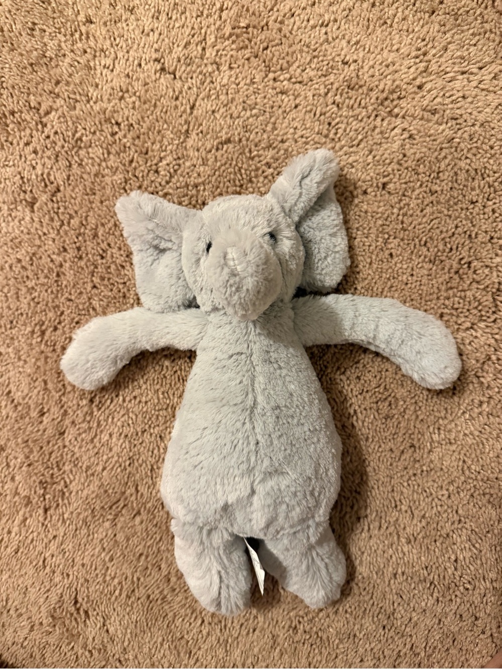 Plush Grey Elephant Stuffed Animal - Soft Cuddly Toy - Picture 3 of 3